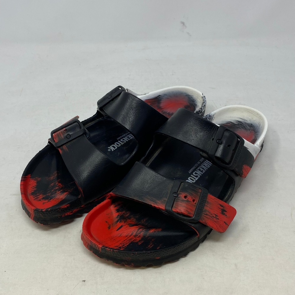 Birkenstock Arizona EVA Sandals Black Red White Color Splash Size 39 L8 M6